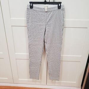 Maison Jules Gray Checkered Pull On Pants Size M